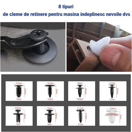 Trusa demontare interior auto 40 piese si set complet de 100 clipsuri, diverse dimensiuni [6]