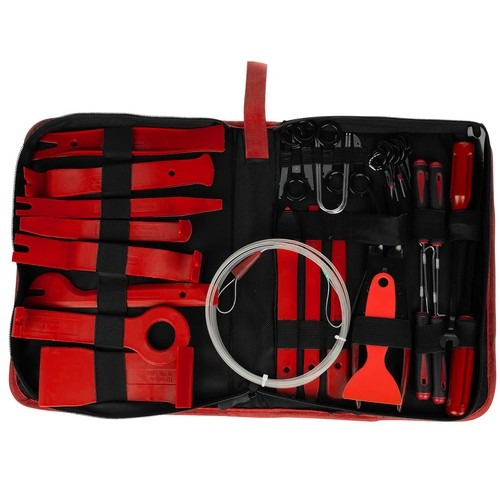 Trusa demontare interior auto,40 piese,tapiterie,radio,usi,bord,dezasamblare conectori - Rosu [2]