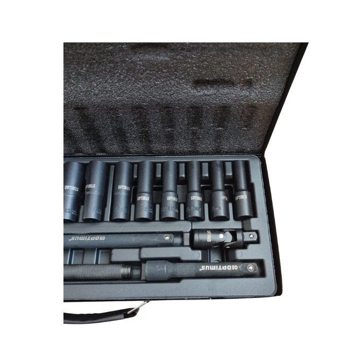 Trusa Profesionala Chrome Vanadium chei tubulare torx, 12 laturi, 1/2 impact, 16 piese - Negru [4]