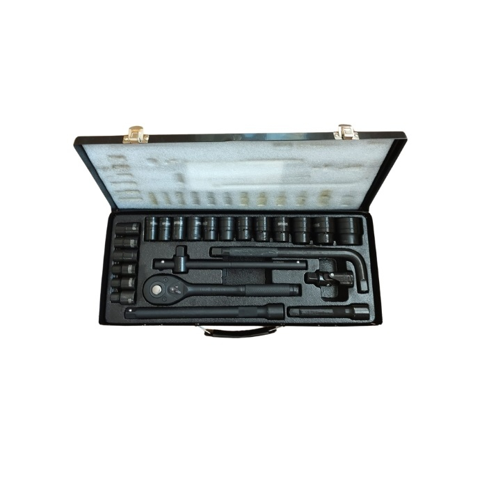 Trusa Profesionala Chrome Vanadium chei tubulare torx, 12 laturi, 8-32mm, 1/2 impact, 24 piese - Negru [2]