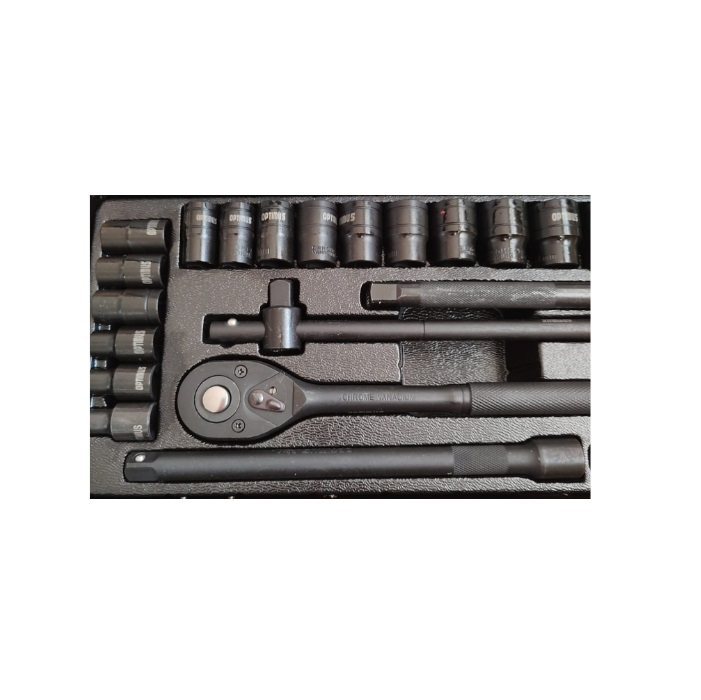 Trusa Profesionala Chrome Vanadium chei tubulare torx, 12 laturi, 8-32mm, 1/2 impact, 24 piese - Negru [3]