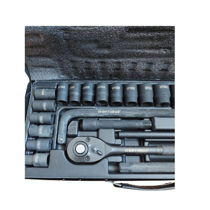 Trusa Profesionala Chrome Vanadium chei tubulare torx, 12 laturi, 10-32mm, 1/2 impact, 24 piese - Negru [3]