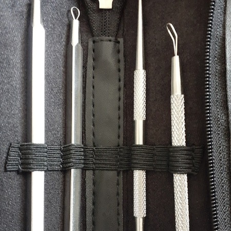 Trusa profesionala pentru extractia punctelor negre si a cosurilor, 4 piese, inox [2]