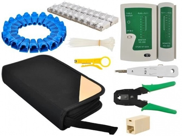 Set de reparare LAN a cablului de rețea 6 in 1 + husa depozitare [2]