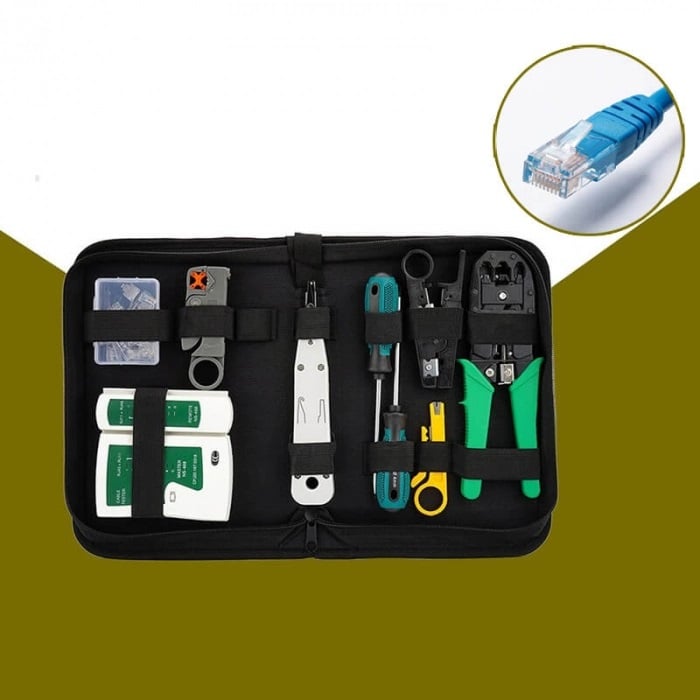 Set de reparare LAN a cablului de rețea 9 in 1 + husa depozitare [6]