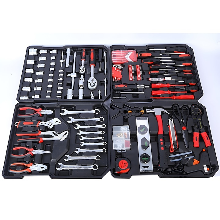 Trusa scule 187 piese multifunctionala, otel carbon, valiza cu roti si organizare inteligenta, profesionala si compacta [5]
