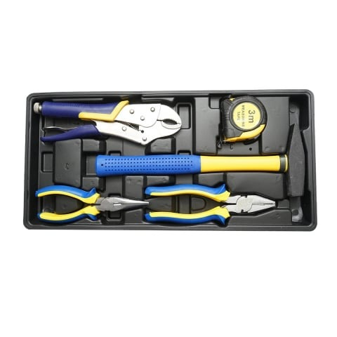 Trusa scule, 64 piese, cutie metalica, 48 x 24 x 21 cm, rosu [5]