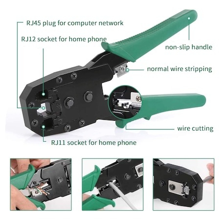 Trusa scule retelistica LAN, RJ 11,RJ 45,sertizare mufe,9 piese,baterie 9V inclusa [4]