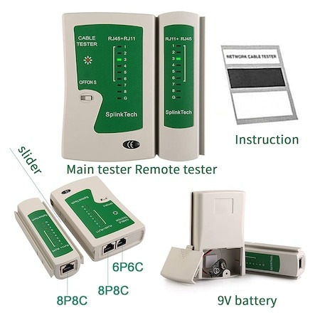 Trusa scule retelistica LAN, RJ 11,RJ 45,sertizare mufe,9 piese,baterie 9V inclusa [3]