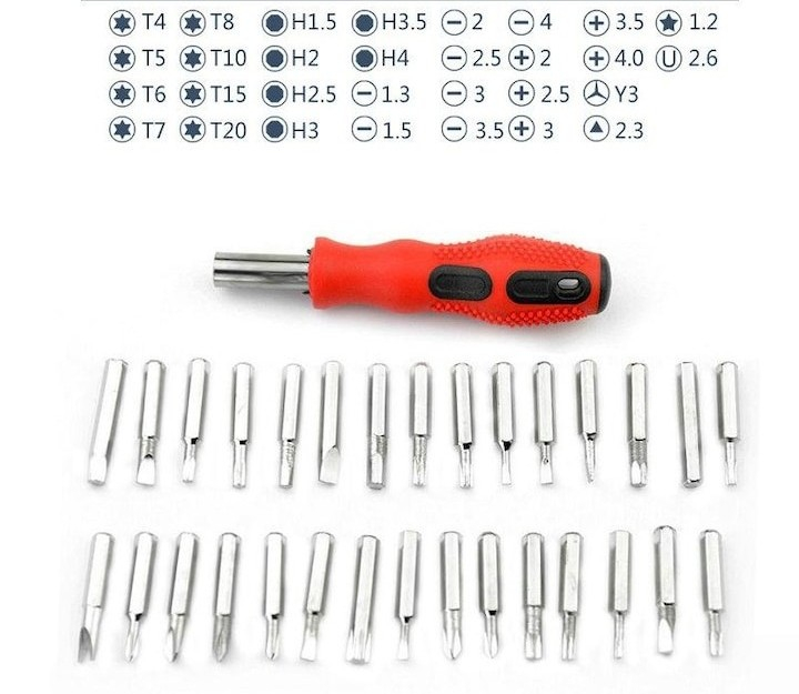 Trusa surubelnite de precizie 31 in 1, set biti interschimbabili, pentru reparatii electronice, maner magnetic, otel durabil [4]