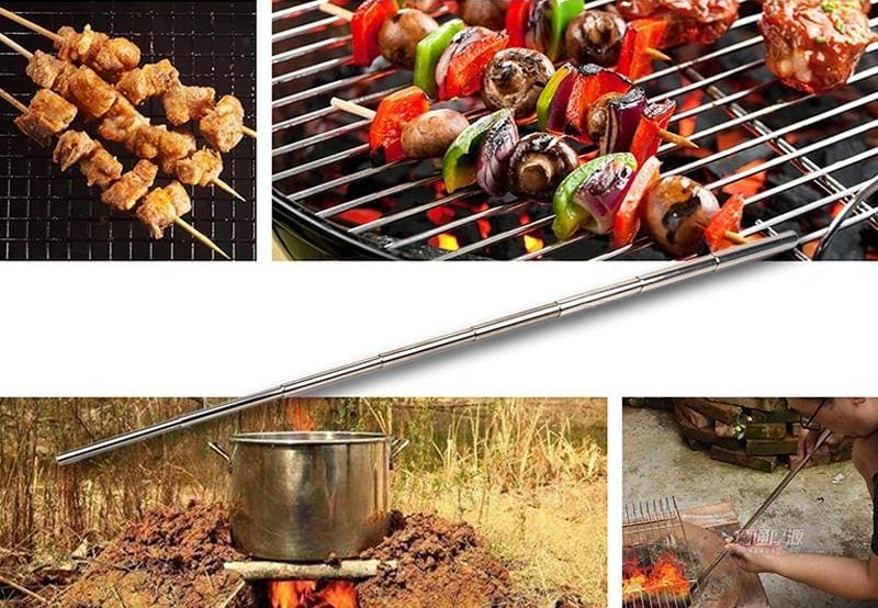 Tub suflat aer pentru aprindere foc, pliabil, aluminiu, usor, accesoriu supravietuire camping si drumetii, 21 g [2]