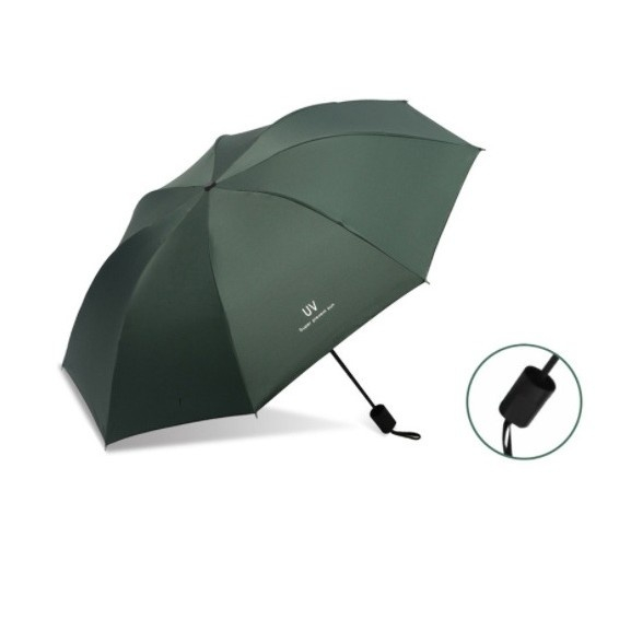 Umbrela cu deschidere automata, protectie UV 50, pliabila, vinil+otel, diametru 96 cm, verde [5]