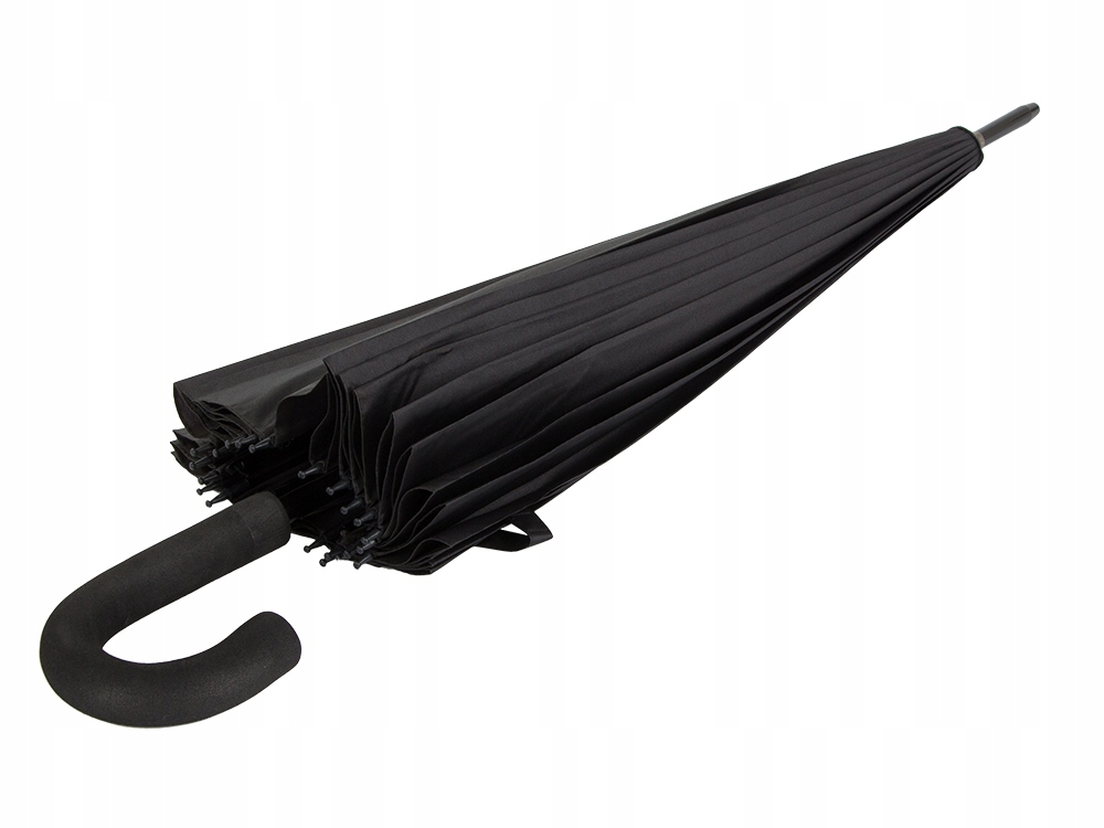 Umbrela neagra 86 x 105 cm, model mare cu maner curbat [6]