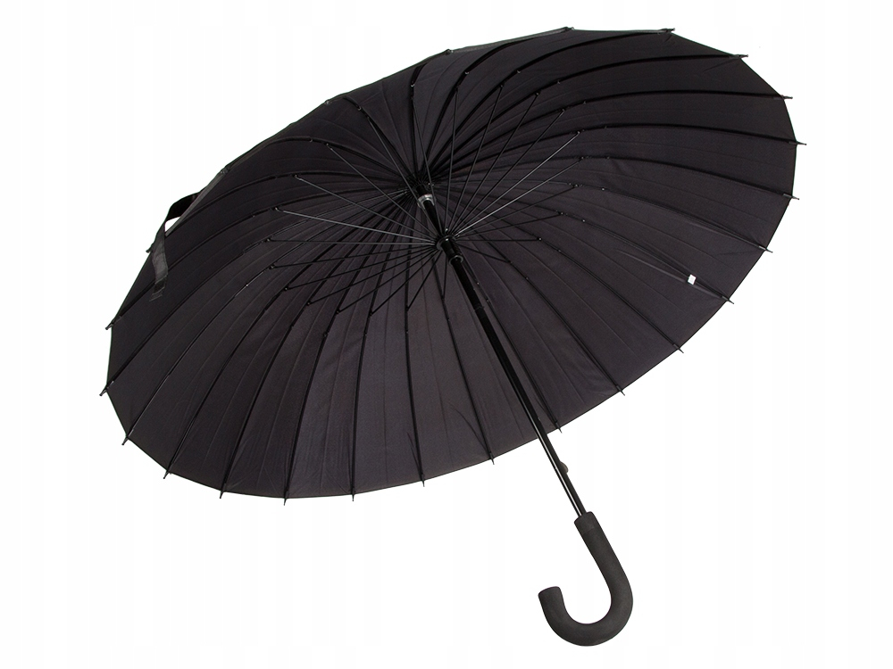 Umbrela neagra 86 x 105 cm, model mare cu maner curbat [7]