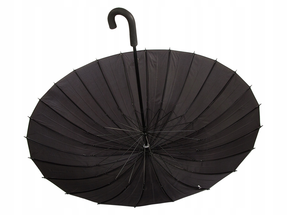 Umbrela neagra 86 x 105 cm, model mare cu maner curbat [3]