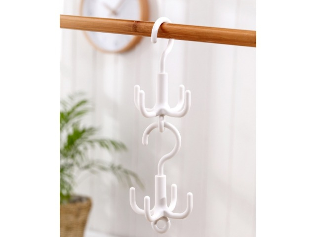 Umeras pentru haine, rotativ, alb, plastic, 13.5 x 7 cm [9]