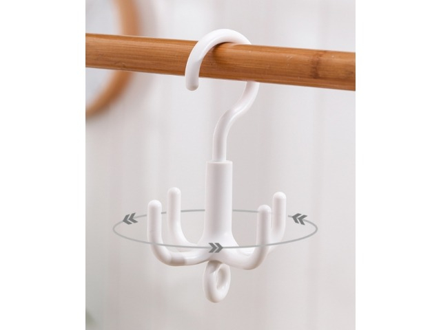 Umeras pentru haine, rotativ, alb, plastic, 13.5 x 7 cm [10]