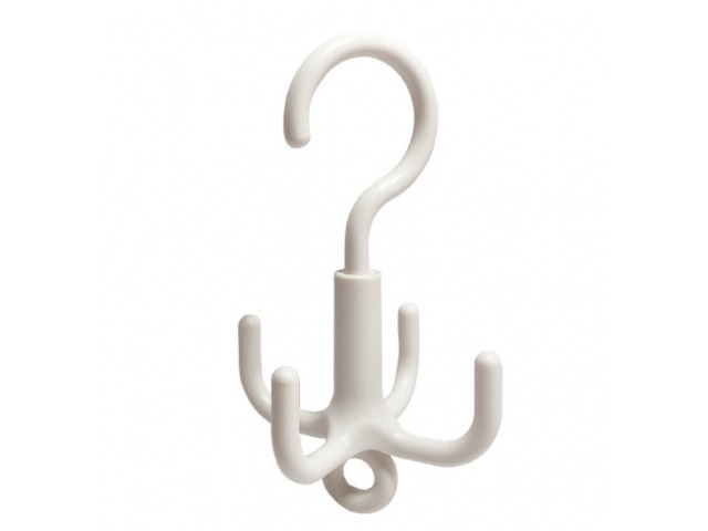 Umeras pentru haine, rotativ, alb, plastic, 13.5 x 7 cm [1]