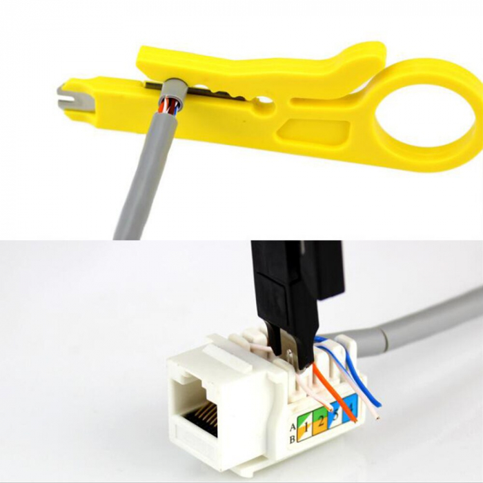 Cutit cleste universal pentru taierea si dezizolarea cablurilor retea LAN RJ 11,RJ 45 [2]