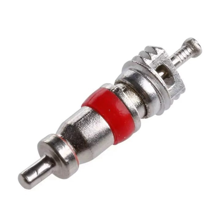 Ventil pentru valva auto, ciclism, moto, argintiu/rosu [4]