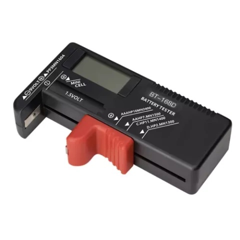 Verificator digital pentru baterii si acumulatori, LCD, negru, 11 x 6 x 2.5 cm, compatibil AA, AAA, 9V si Li-Ion [2]