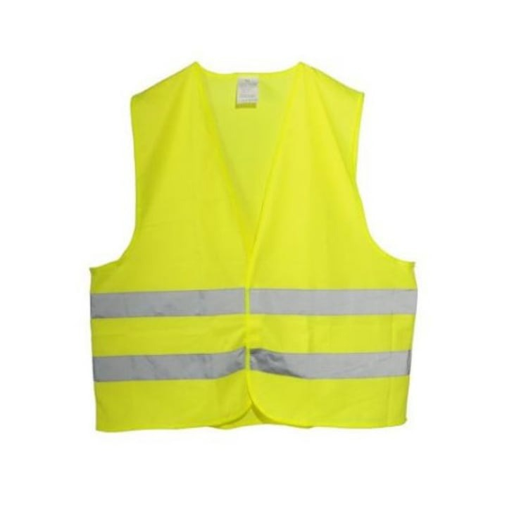 Vesta reflectorizanta, cu benzi de semnalizare, marime universala, verde neon [3]