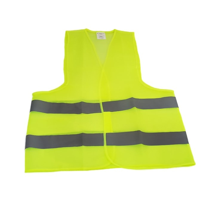 Vesta reflectorizanta, cu benzi de semnalizare, marime universala, verde neon [2]