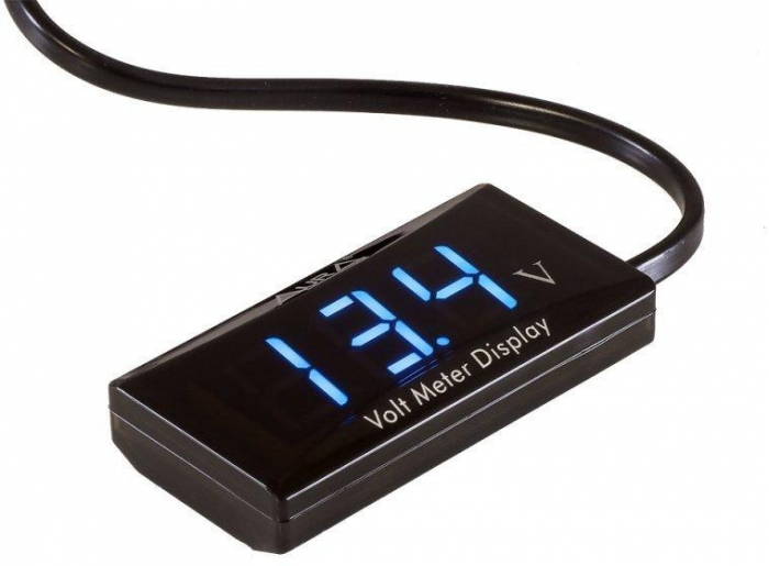 Voltmetru digital auto, tensiune 8-16 V cu afisare LED - Negru [3]