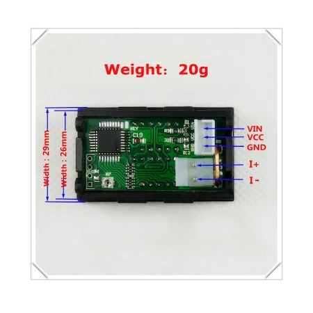 Voltmetru si ampermetru digital 2in1,interval masurare 0-100V - 10A [3]