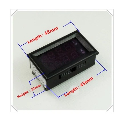 Voltmetru si ampermetru digital 2in1,interval masurare 0-100V - 10A [5]