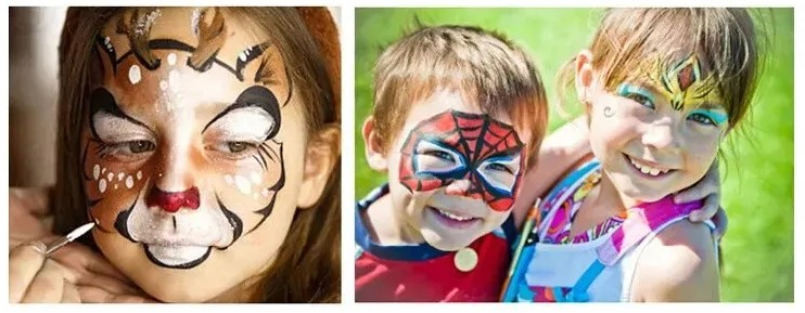 Vopsea pentru fata si corp 15 ml, culoare portocaliu, pigment fosforescent fluorescent, activare cu apa, efect UV [7]