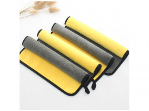 Laveta auto, microfibra, absorbtie ridicata, 60 x 30 cm, galben/gri [15]