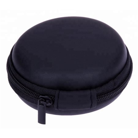 Casti si Boxe - Husa pentru casti, rezistenta la socuri si stropire, plastic, 8 x 3 cm, negru