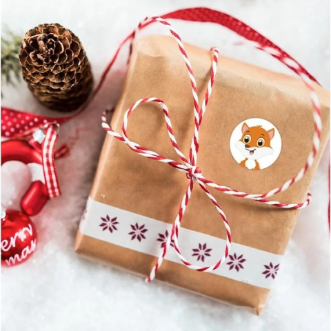 Set 500 etichete autoadezive, cu animale, pentru copii, 8 modele, 6 x 2.6 cm, multicolor, universale [3]