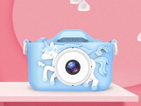 Aparat foto pentru copii,rezolutie 1080P HD,ecran 2 inch,12 MP, unicorn - Albastru [9]