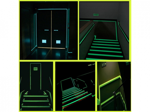 Banda adeziva, fosforescenta, 3 m x 2 cm, multifunctionala, verde [7]