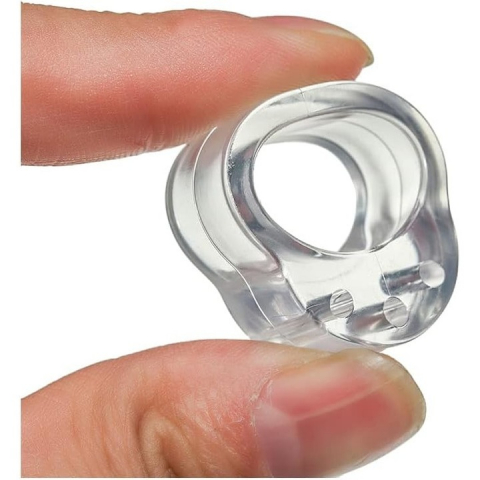 Set 2 bucati opritor, protectie pentru maner usa, silicon, montare usoara, 31 x 23 x 17 mm, transparent [6]