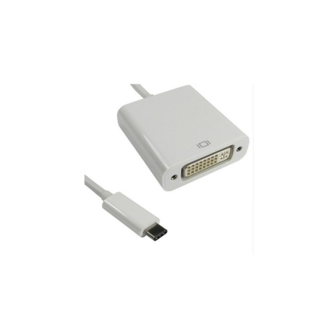 Adaptor tip C 3.1 la DVI, 15 cm, pentru laptop, Macbook, iMac, alb [5]
