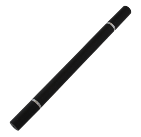 Stilou 2 in 1, tip stylus, pentru telefoane, tablete, ecrane tactile, varf metalic, disc de protectie, 14 cm, negru [7]
