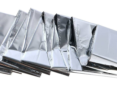 Patura termica, pentru supravietuire, impermeabila, camping, drumetii, 160 x 210 cm, argintiu [4]