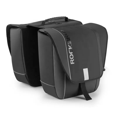 SPORT ȘI ACTIVITĂȚI - Geanta dubla pentru bicicleta, impermeabila, 30l, 36 x 35 x 40 cm, negru
