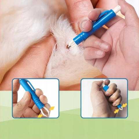 Kit pentru indepartarea capuselor, 7 piese, carlige, pensete, lupa, pieptene, carcasa depozitare [11]