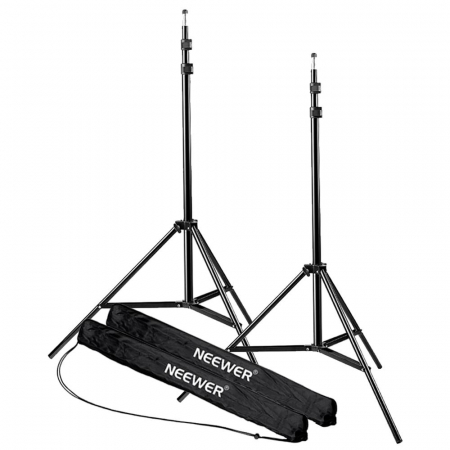 Trepiezi - Set 2 Trepiede Neewer reglabile,filet universal 1/4,cu husa, pentru studio 72 cm - 200 cm