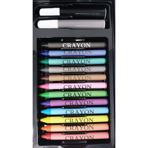 Set pictat si desen, 86 piese, gentuta depozitare tip valiza, 33.5 x 3.5 x 27 cm – complet, colorat si ideal pentru copii pasionati de arta [2]