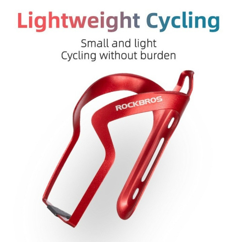 Suport sticla pentru bicicleta, aluminiu, 140 mm, rosu [6]