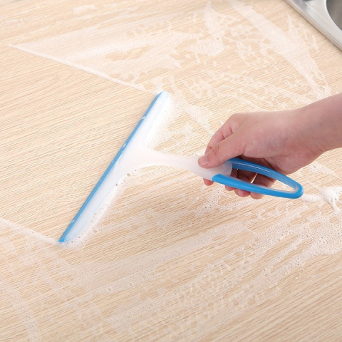 Racleta multifunctionala pentru curatare geamuri, oglinzi, cabine de dus, parbriz, silicon, reutilizabila, 22 x 22 cm, albastru [3]