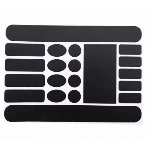 Set 20 autocolante pentru bicicleta, lipire pe cadru, protectie impotriva zgarieturilor, dimensiuni si forme diferite, negru [4]