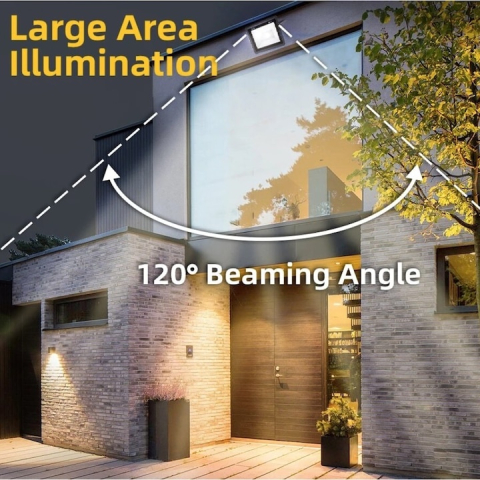 Proiector LED, senzor de miscare, 10 W, pentru exterior, lumina rece 6000K, protectie IP66, 10.5 x 8.5 x 2.5 cm, negru [1]