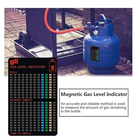 Indicator nivel gaz pentru butelie, magnetic, reutilizabil, 10 x 6.2 cm, negru [3]