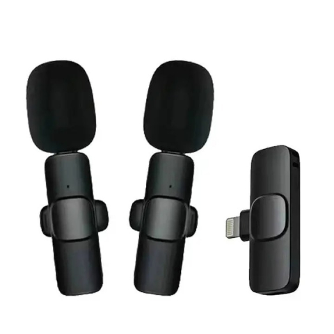 Set 2 x lavaliera wireless pentru telefon, Lightning, negru [2]